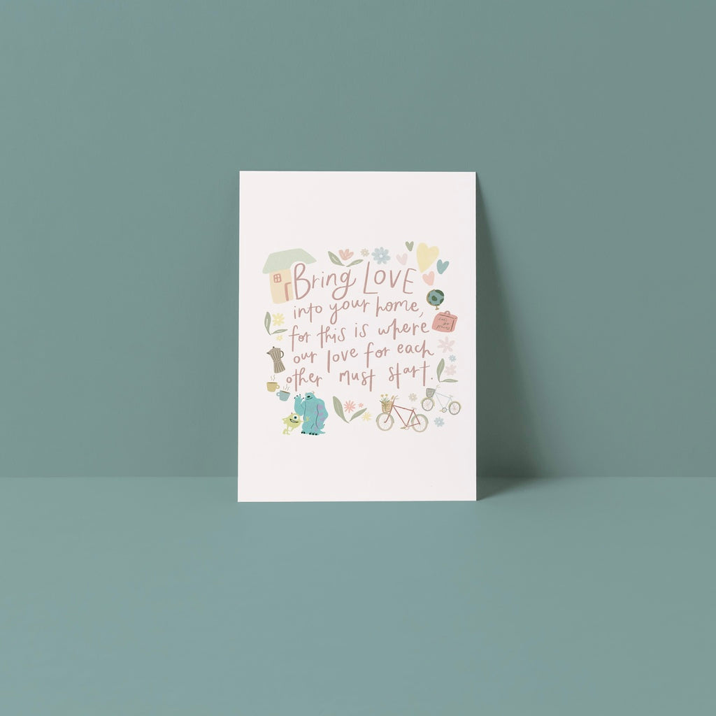 A6 / A4 / A3 Personalised Illustration with Quote